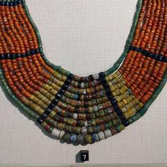 Traditional Paiwan ethnic group glass bead chest ornament with intricate multistrand beadwork
