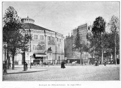 Clément Maurice painting of outdoor scene in Paris at Boulevard des Filles-du-Calvaire featuring Le Cirque d'Hiver in 1897
