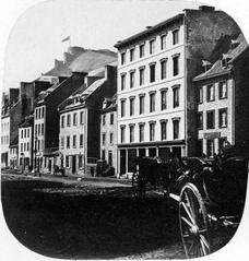 Historic image of Citadel and Cul de Sac Street in Quebec City in 1860