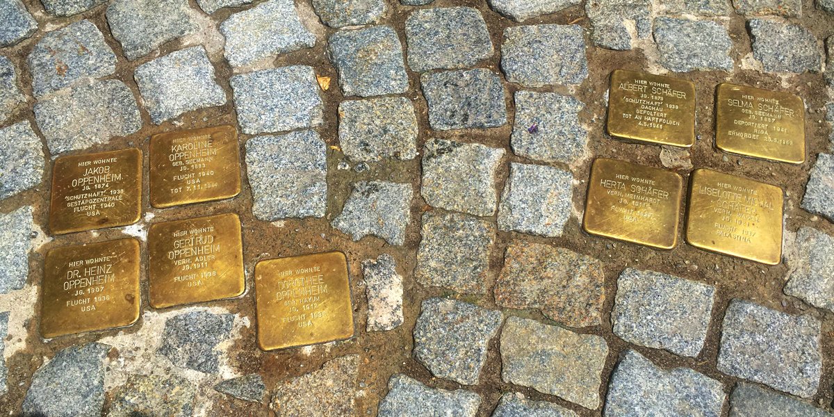 Stolperstein memorial stone for Jakob Oppenheim in Tübingen, Germany