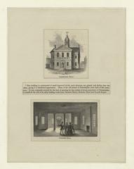 Historic Carpenter's Hall with Congress Hall illustration by various printmakers and draughtsmen including Asher B. Durand