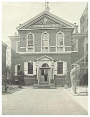 Historical engraving of Carpenders' Hall in 1897