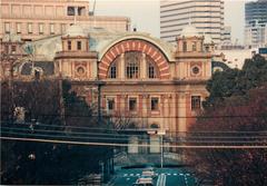 Osaka City Central Public Hall seen from a high vantage point in Nakanoshima, Osaka