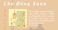 Historical edict document about Đồng Xuân Market construction in Hanoi during French colonial period