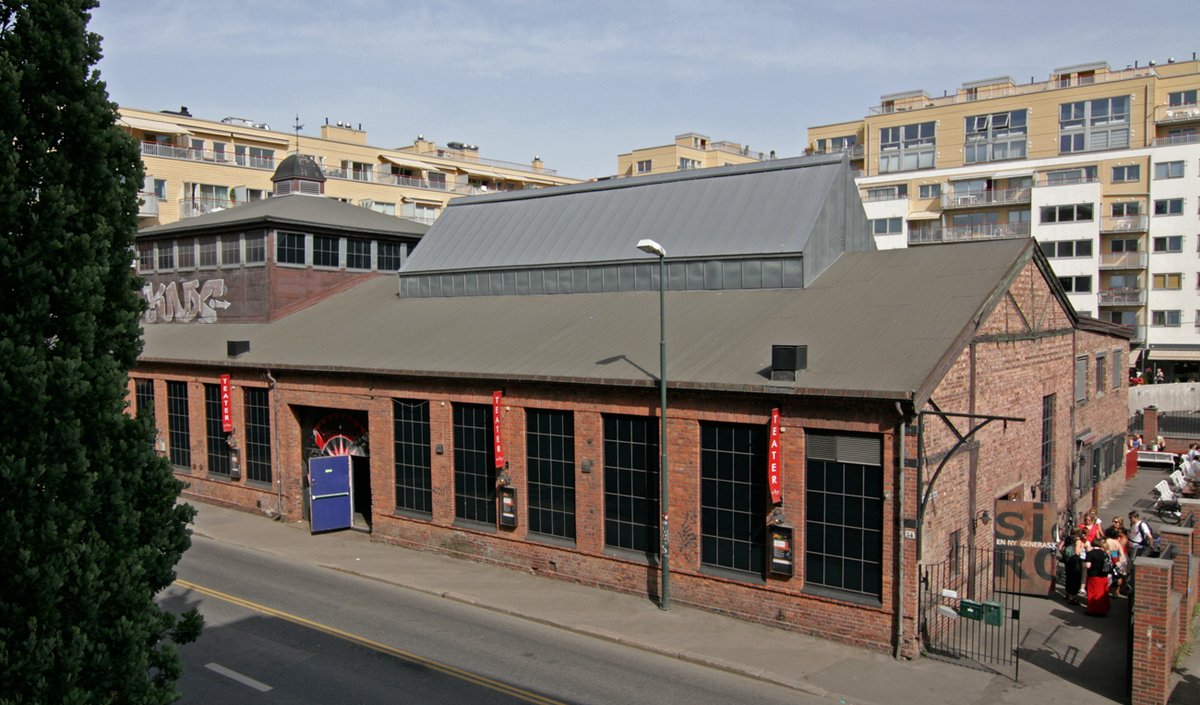 Historic Tøyenbekken 34 building in Oslo, formerly a smithy built in 1880, now a theater