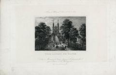 Historic view of Vilnia Kalvaryja in 1849 by L. Bichebois