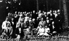 Second Belarusian Catholic pilgrimage around Vilnius in 1936 with Father A. Stankevich and A. Klimovich in center