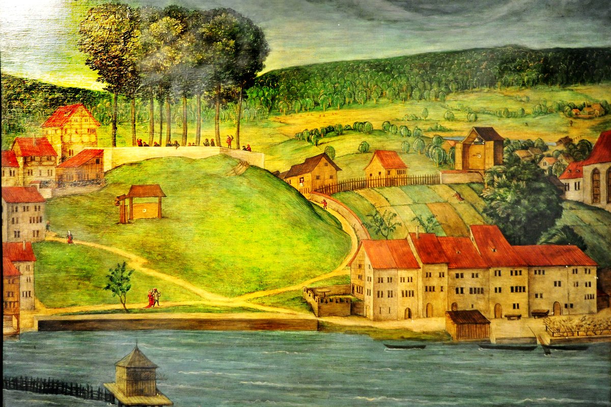 Altartafeln von Hans Leu d.Ä. at Haus zum Rech on the left Limmat river bank