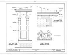 Architectural drawing of 504 West Fourteenth Street house in Austin, Travis County, Texas