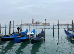 Grand Canal view from Riva degli Schiavoni in Venice during December 2022