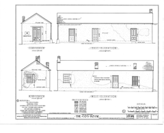 Architectural drawing of the Cos House at 513 Paseo de la Villita in San Antonio, Texas