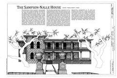 Historic cover sheet blueprint of the Sampson-Nalle House at 1003 Rio Grande Street, Austin, TX by University of Texas at Austin School of Architecture