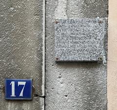 Commemorative plaque honoring Patrice Berger at 15-17 rue du Bon-Pasteur in Lyon