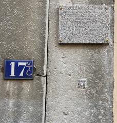 Commemorative plaque dedicated to Patrice Berger in Lyon