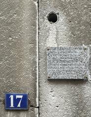 Plaque dedicated to Patrice Berger in Lyon on December 26, 2021