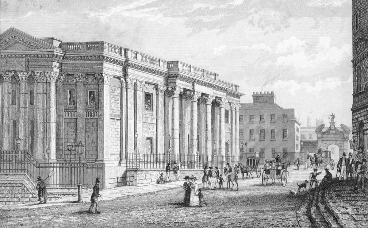 The Royal Exchange building in Dublin in 1837