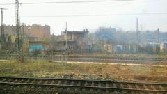 Budapest-Hatvan railway line in Budapest section in March 2024