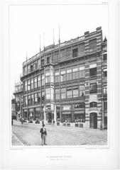 Maison du Peuple of the Belgian Workers Party P.O.B. destroyed exterior in Brussels