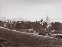 Historical painting of Vilnius Antokol Trinitarian Church and Monastery, 1873