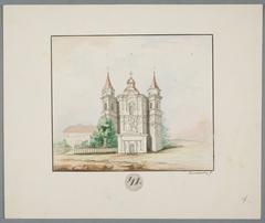 Historic view of Vilnia Antokal Trinity Monastery and Church 1835