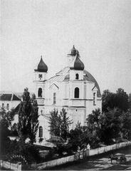 Historic view of the Church of the Lord Jesus and Trinitarian Monastery in Antakalnis, Vilnius, Lithuania, 1865-79
