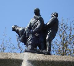 Detail of Monument Troelsta by Piet Esser in Westbroekpark, The Hague, Netherlands