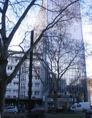 Düsseldorf Immermannstraße corner Charlottenstraße with Immermann-Tower Dommel-Hochhaus modern commercial buildings