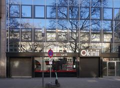 Exterior view of Okinii Sushi & Grill restaurant in Düsseldorf on Immermannstraße street