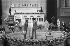 Kees van Kooten and Wim de Bie at Wandelgroep Bisschop Bekkers event in Carré, Amsterdam, 1969