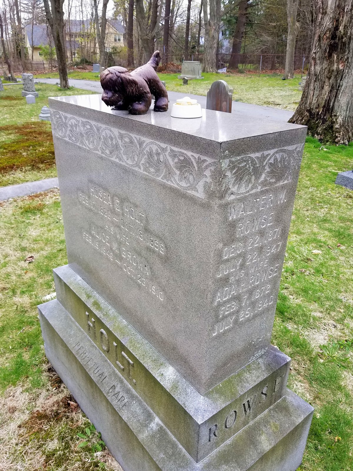 Historic Munroe Cemetery in Lexington Massachusetts with old gravestones and trees