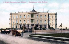 Photomechanical print postcard of Hotel Campoamor in Cojimar with halftone tinting and divided back