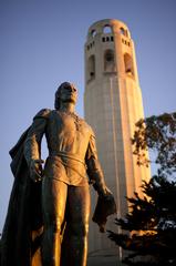 Coit Memorial Tower in San Francisco on a clear day
