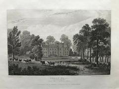 Perry Hall viewed from the Lodge Gate, historical print after F. Calvert from 1830
