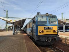 Székesfehérvár railway station exterior view