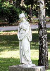 Statue at the Central Cemetery Meadow in Brno