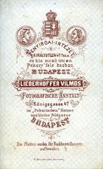 Historic black and white photograph of Király utca 47 and Klauzál (Kismező) utca intersection in 1870 Budapest by Liederhoffer Vilmos