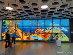 Shenzhen BaoAn District Metro Airport Station concourse artwork April 2024