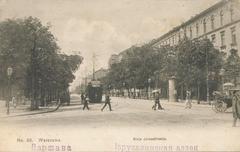 Aleje Jerozolimskie and Nowy Świat corner in Warsaw 1908