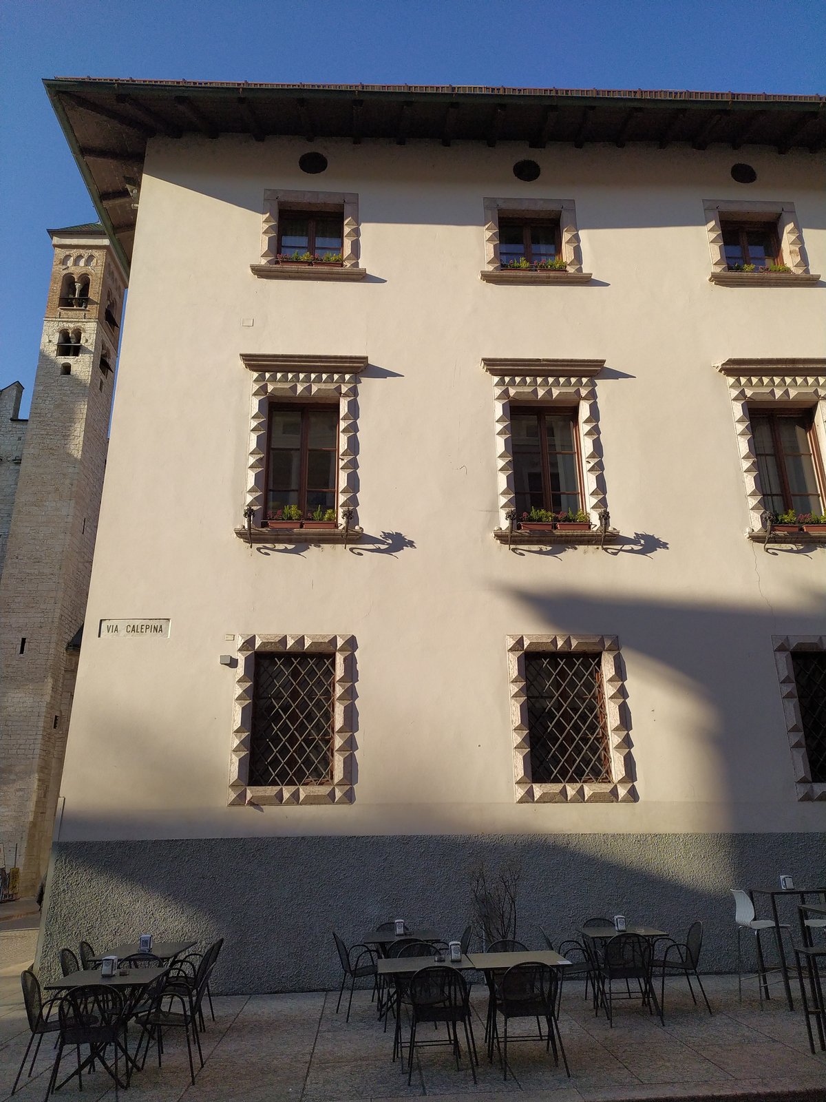 South corner of Palazzo Calepini in Trento from Via Calepina