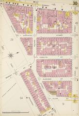 1905 Sanborn insurance map of Manhattan, covering Eldridge Street Synagogue, Windsor Theatre, Bowery Amphitheatre site, and early Manhattan Bridge approaches