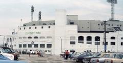 Exterior view of Old Comiskey Park in Chicago in 1986