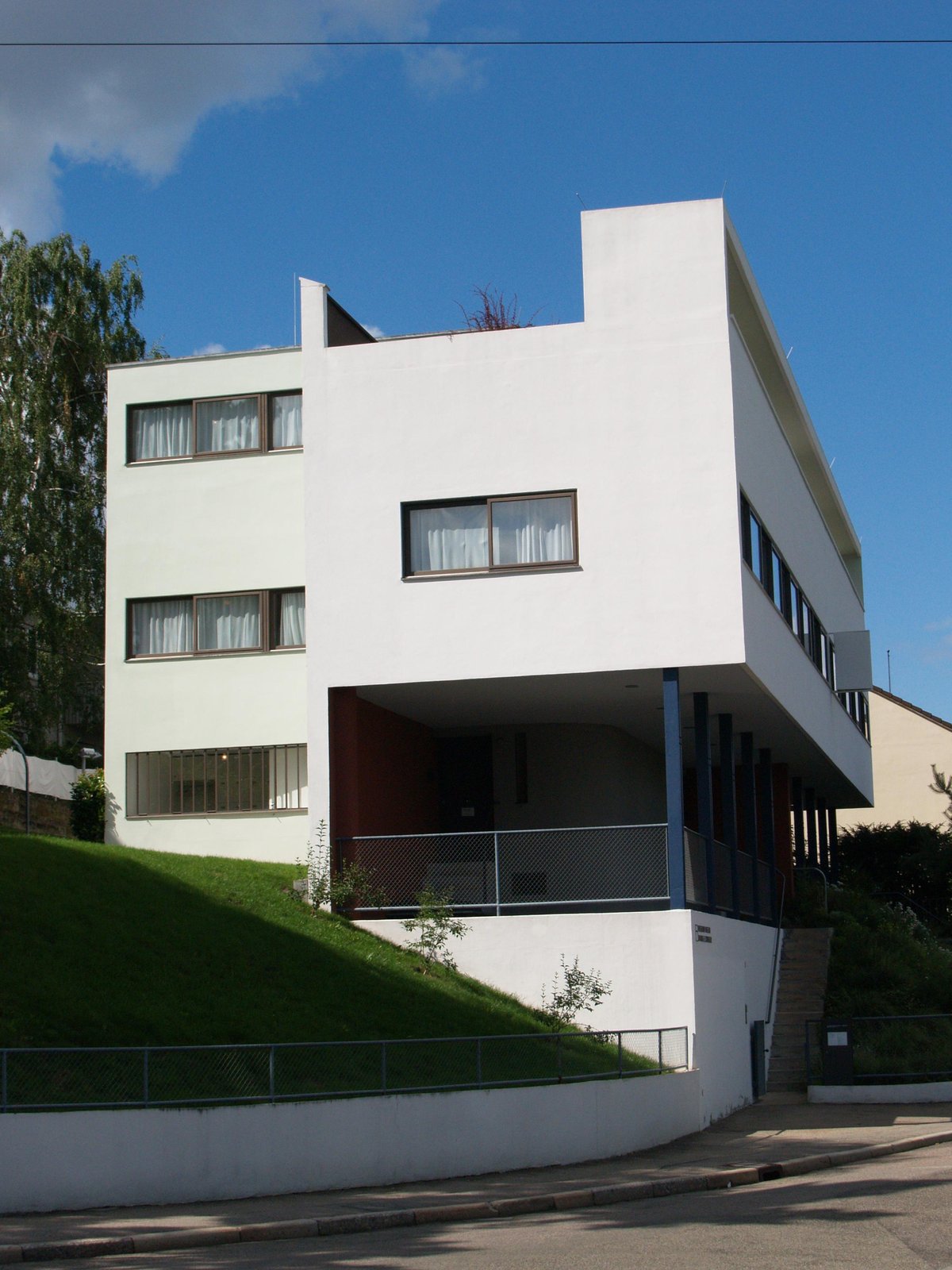 Double house designed by Le Corbusier and Pierre Jeanneret in the Weißenhof Estate, Stuttgart
