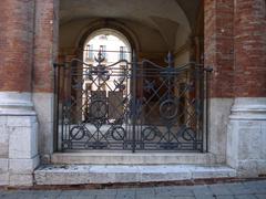 Ornate iron gate of the Palazzo del Capitaniato in Vicenza, Italy