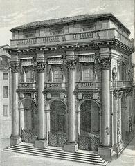 Vicenza historic municipal residence or prefecture palace xilography