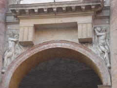 Inscription on the Palazzo del Capitaniato in Vicenza Italy