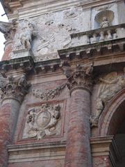 Representation of the weapons of the defeated at the Battle of Lepanto on the friezes of the Palazzo del Capitaniato in Vicenza