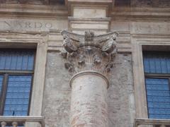 Close-up of a column detail from the Palazzo del Capitaniato in Vicenza