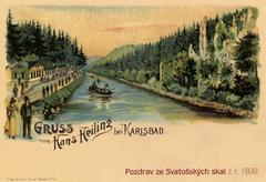 Svatošské skály National Natural Monument in Karlovy Vary district with rocky formations and river view