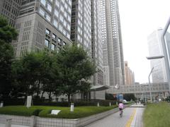 Cityscape around Shinjuku with high-rise buildings and streets