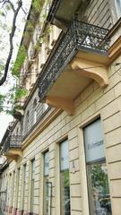 Street view of Krisztina körút in Budapest with buildings and traffic